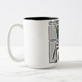 This funny comic-style meme design Mug ツートーンマグカップ (左)