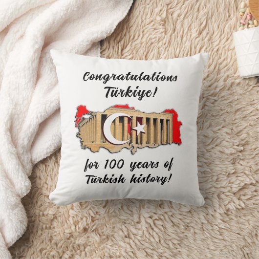 This gift is for Türkiye's 100th birthday pillow クッション (ブランケット)