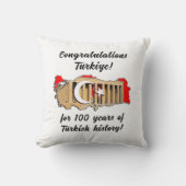 This gift is for Türkiye's 100th birthday pillow クッション (正面)