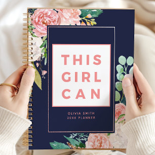 This Girl Can ポジティブ モチベーション フラワー プランナー手帳