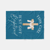 This Girl Got Baptized Christian Baptism I Decided フリースブランケット (正面(横))