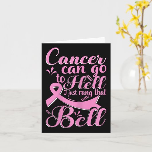 This Girl Got To Ring The Bell Chemo Grad Breast C カード (黄色い花)