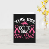 This Girl Got To Ring The Bell Chemo Grad Breast C カード (黄色い花)