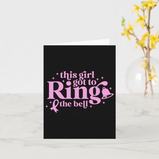 This Girl Got To Ring The Bell End Of Chemo Breast カード (黄色い花)