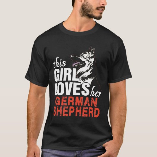 This Girl  Her German Shepherd Tシャツ (正面)