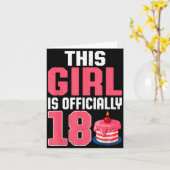 This Girl Is Ly 18 Years Old 18th Birthday Party  カード (黄色い花)