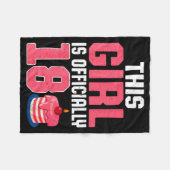 This Girl Is Ly 18 Years Old 18th Birthday Party  フリースブランケット (正面(横))