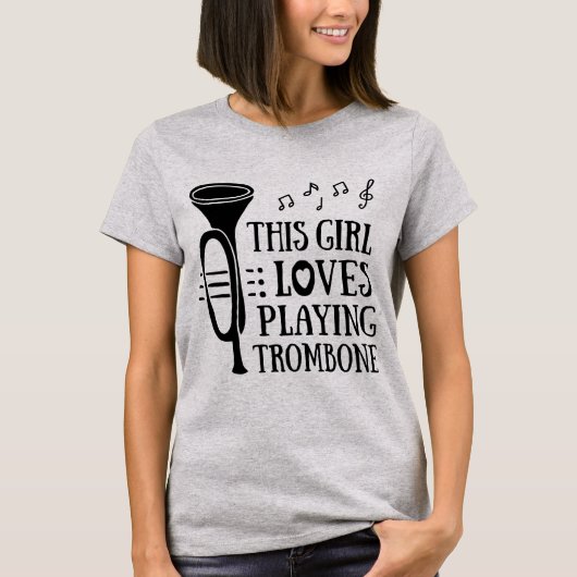 This Girl Lovers's 遊 Trombone – ギフトシャツ Tシャツ (正面)