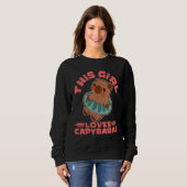 This Girl Loves Capybaras Rodent Animal Capybara スウェットシャツ (正面フル)