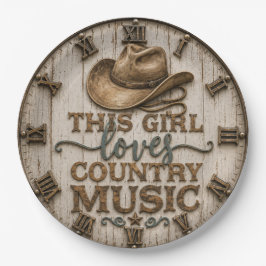 This Girl Loves Country Music ペーパープレート
