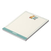 This Girl Loves Foxes!–Quote Custom Name ノートパッド (回転)