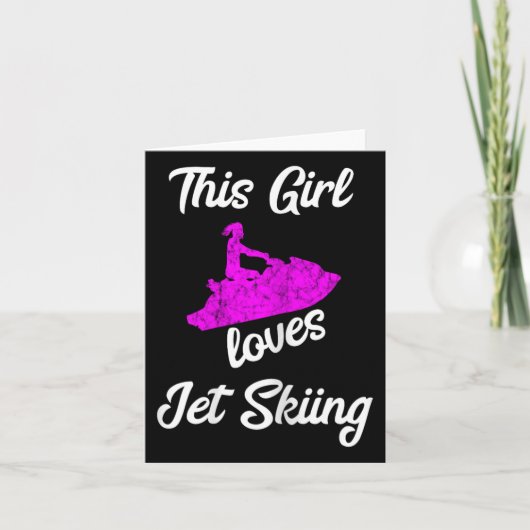 This Girl Loves Jet Ski Driving Water Jet Ski Boat カード (正面)