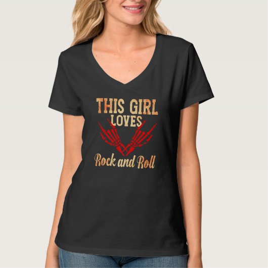 This Girl Loves Rock and Roll  2 Tシャツ (正面)