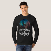 THIS GIRL LOVES WOLVES Wolf Dog  Women Mom Kids Tシャツ (正面フル)