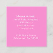 This Girl Sells Homes Homes Homes  スクエア名刺 (裏面)