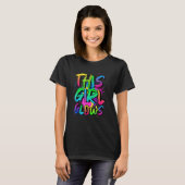 This Girls Glows Costume 80s Glow Halloween Party Tシャツ (正面フル)