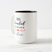 This Grandad Is Loved Personalised Mug Gift Granny ツートーンマグカップ (正面左)