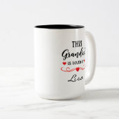 This Grandad Is Loved Personalised Mug Gift Granny ツートーンマグカップ (正面右)