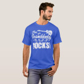 This Granddaddy Rocks Guitar Rock N Roll Funny fri Tシャツ (正面フル)