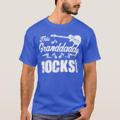 This Granddaddy Rocks Guitar Rock N Roll Funny fri Tシャツ (正面)