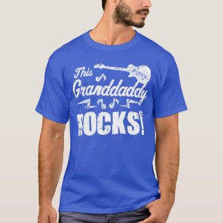 This Granddaddy Rocks Guitar Rock N Roll Funny fri Tシャツ