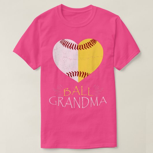 This Grandma Loves Softball and Baseball Funny Mot Tシャツ (デザイン正面)