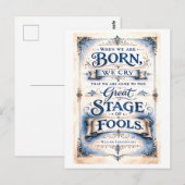 "This Great Stage of Fools" Shakespeare ポストカード (正面/裏面)