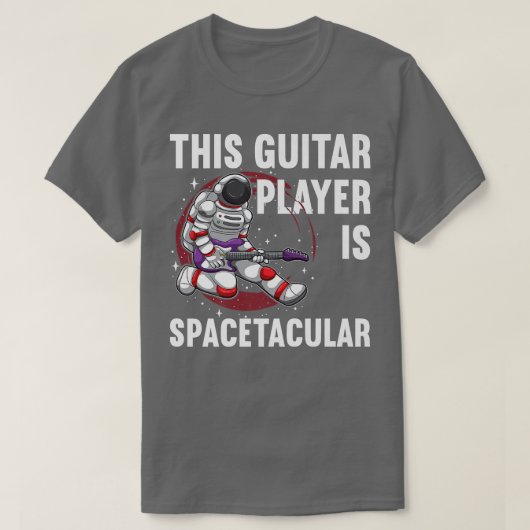 This Guitar Player Is Spacetacular, Astronaut Play Tシャツ (デザイン正面)