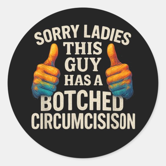 This Guy Botched Funny Cringe ラウンドシール (正面)