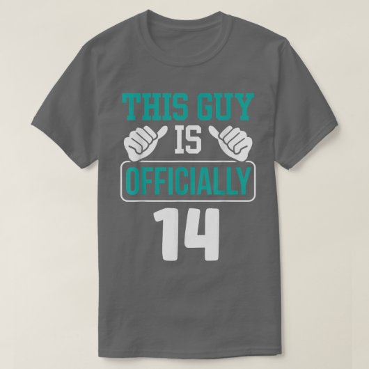 This Guy Is Officially 14 Birthday Party Celebrati Tシャツ (デザイン正面)