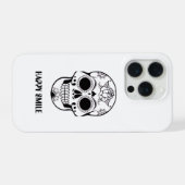 This Happy Smile Skull design  iPhoneケース (裏面横)