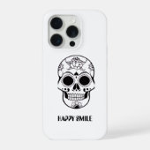 This Happy Smile Skull design  iPhoneケース (裏面)
