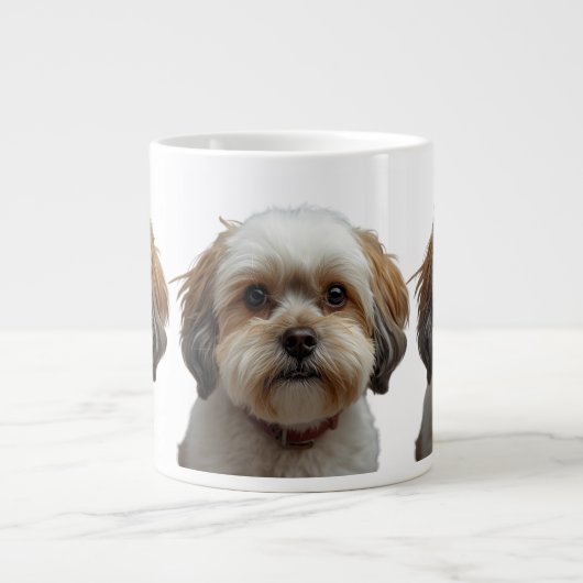 This Home is Powered by Dog Hair Funny Mug ジャンボコーヒーマグカップ (正面)