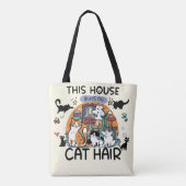 This House Runs on Cat Hair Humor トートバッグ (裏面)