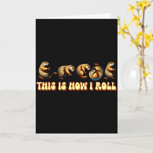 This How I Roll Groundhog Day For Men Women  カード (黄色い花)