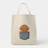 This is a poodle bag that makes going out more トートバッグ (裏面)