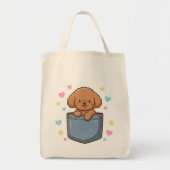 This is a poodle bag that makes going out more トートバッグ (正面)