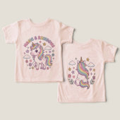 This is a T-shirt with a cute unicorn. (デザイン正面&裏面)