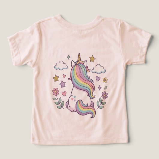 This is a T-shirt with a cute unicorn. (デザイン裏面)