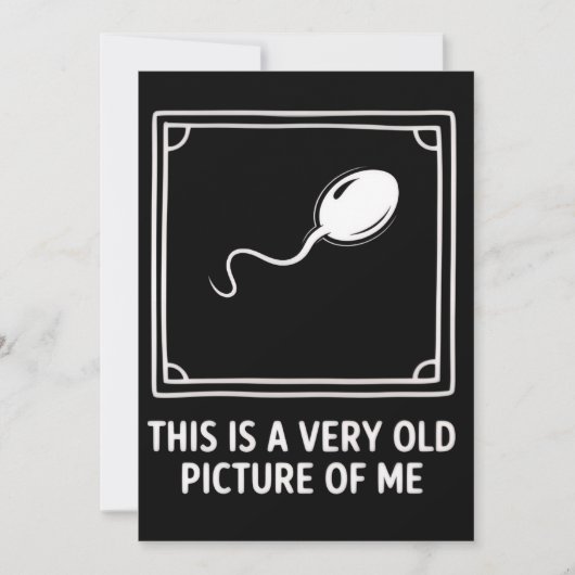 This is a Very Old Picture of me Gag Funny  招待状 (正面)