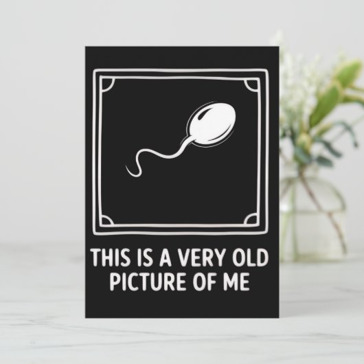 This is a Very Old Picture of me Gag Funny  招待状 (スタンド正面)