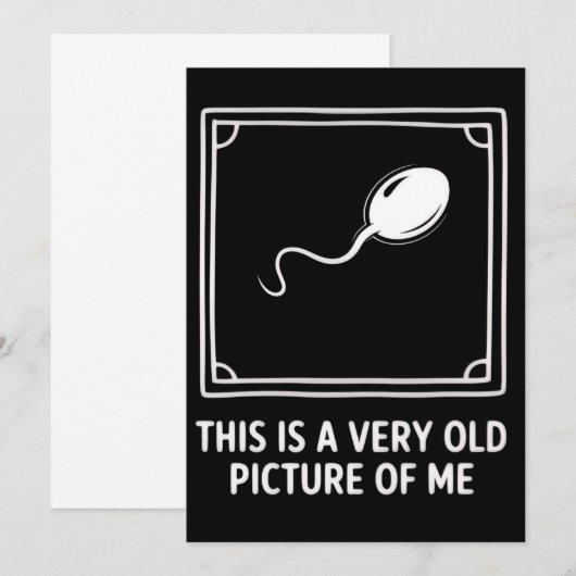 This is a Very Old Picture of me Gag Funny  招待状 (正面/裏面)