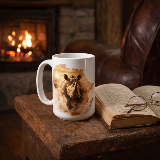 This Is Africa Rhino | African Strength Wildlife コーヒーマグカップ