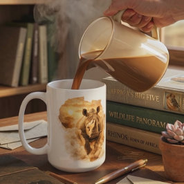 This Is Africa Rhino | African Strength Wildlife コーヒーマグカップ