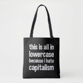 this is all in lowercase because i hate capitalism トートバッグ (正面)