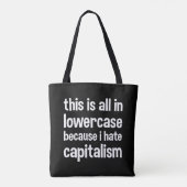 this is all in lowercase because i hate capitalism トートバッグ (裏面)