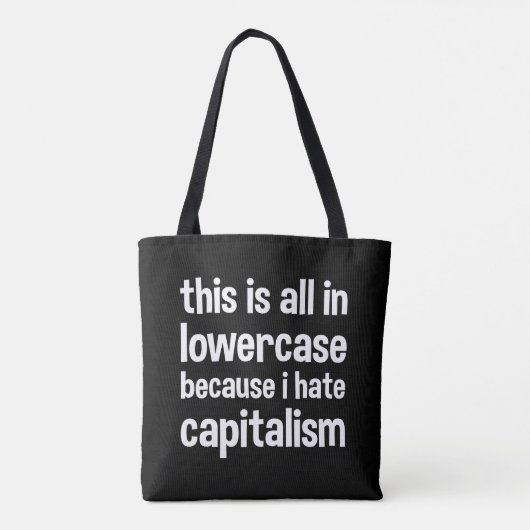 this is all in lowercase because i hate capitalism トートバッグ (裏面)