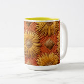 This is an embroidery pattern mugs ツートーンマグカップ (正面右)