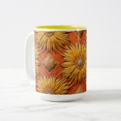 This is an embroidery pattern mugs ツートーンマグカップ (正面左)