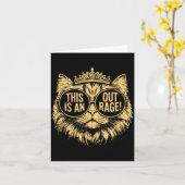 This Is An Outrage Funny Princess Cat Donut Gold W カード (黄色い花)